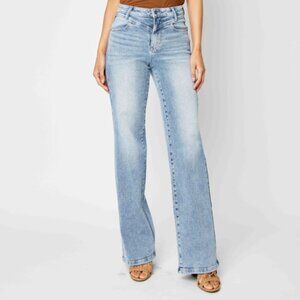 JUDY BLUE HIGH WAIST FRONT YOKE RETRO WIDE LEG